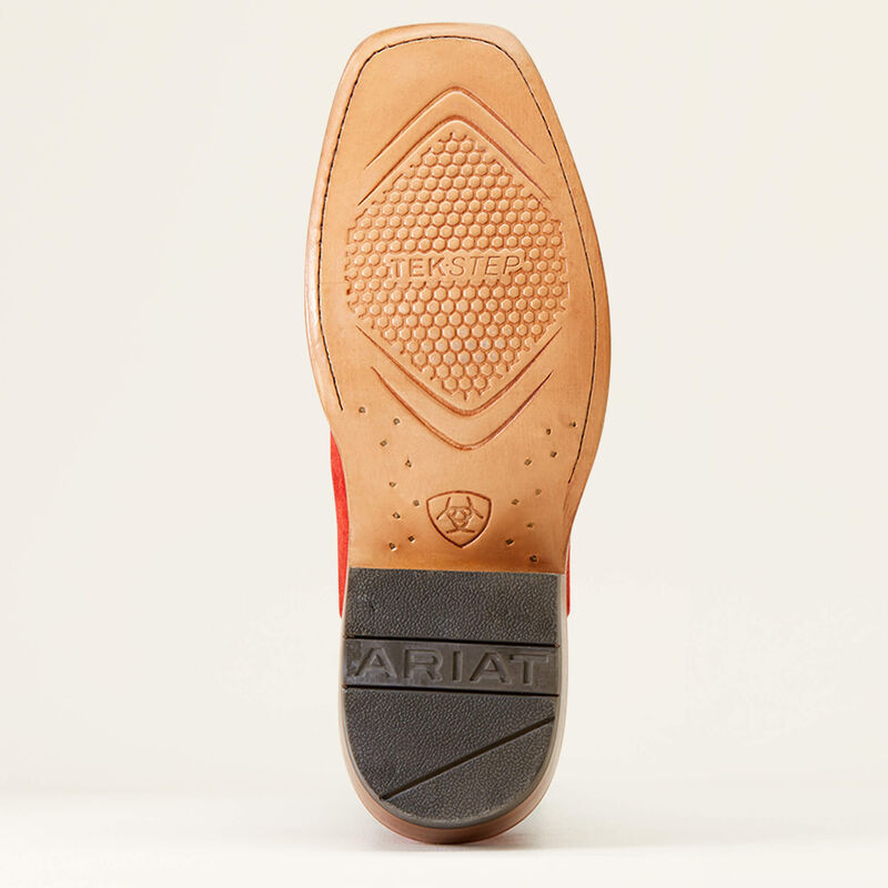 ARIAT WOMENS FUTURITY BOON WESTERN BOOTS | FIERY RED ROUGHOUT / INKWELL # 10046890