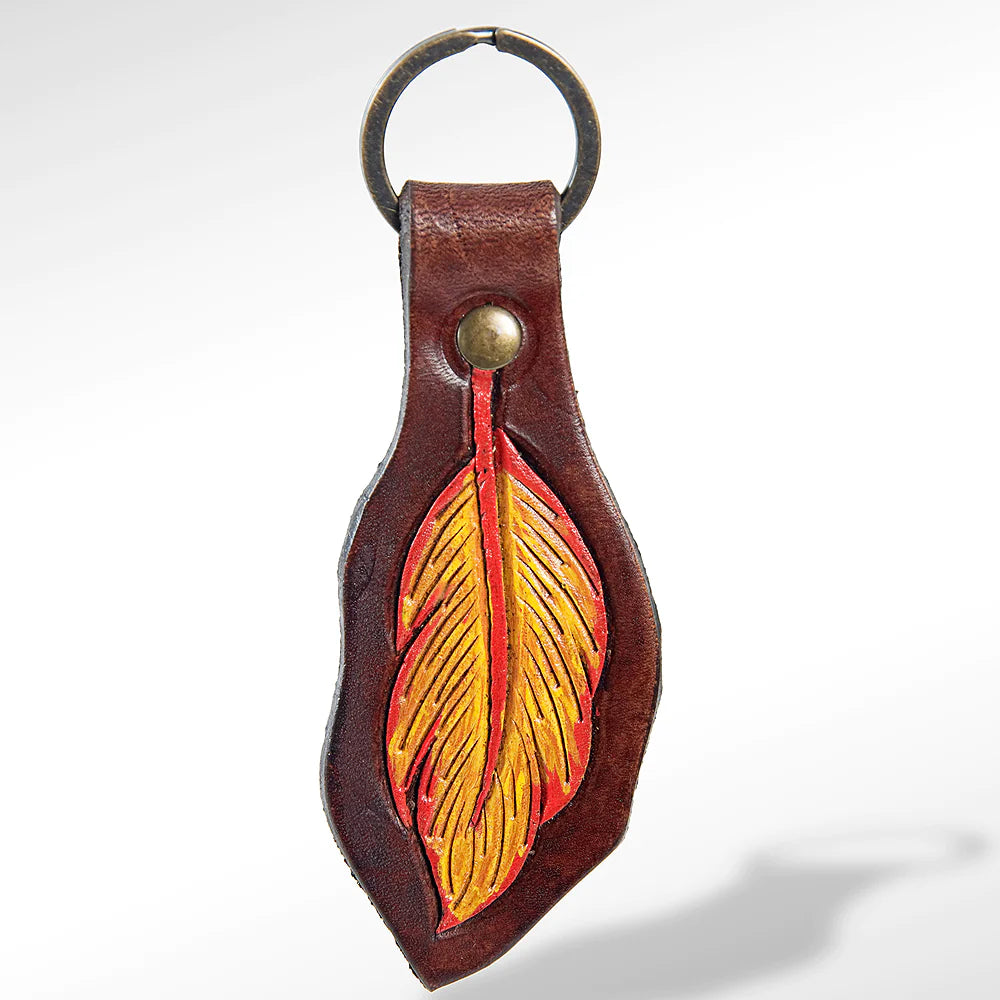 American Darling Hand Tooled Leather Keychains