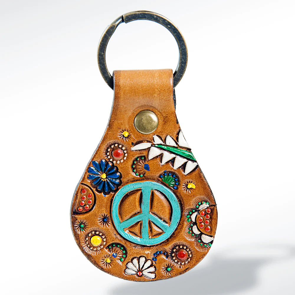 American Darling Hand Tooled Leather Keychains