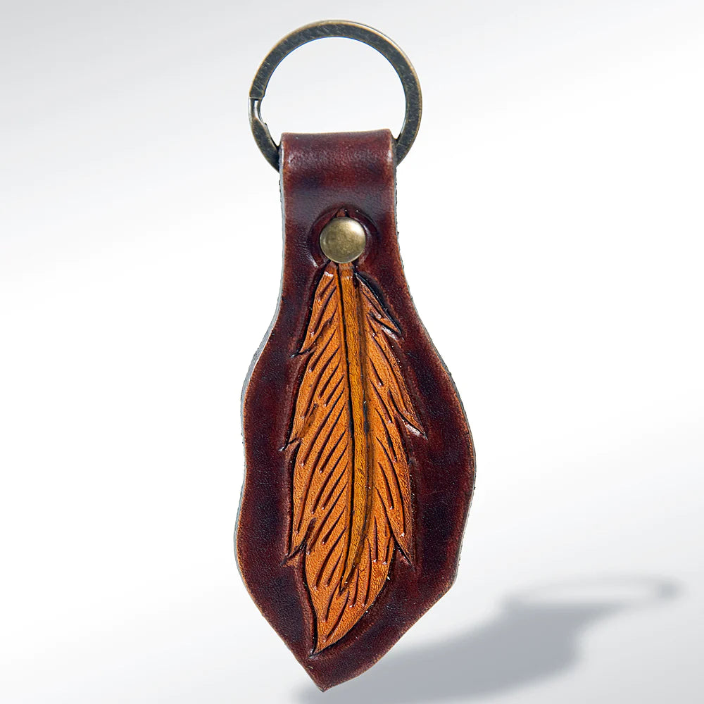 American Darling Hand Tooled Leather Keychains