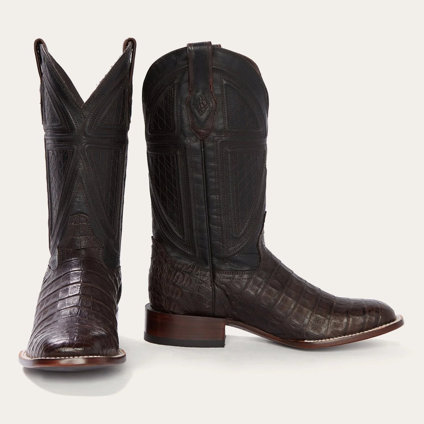 STETSON MENS KAYCEE EXOTIC CAIMAN JBS BOOTS | Brown