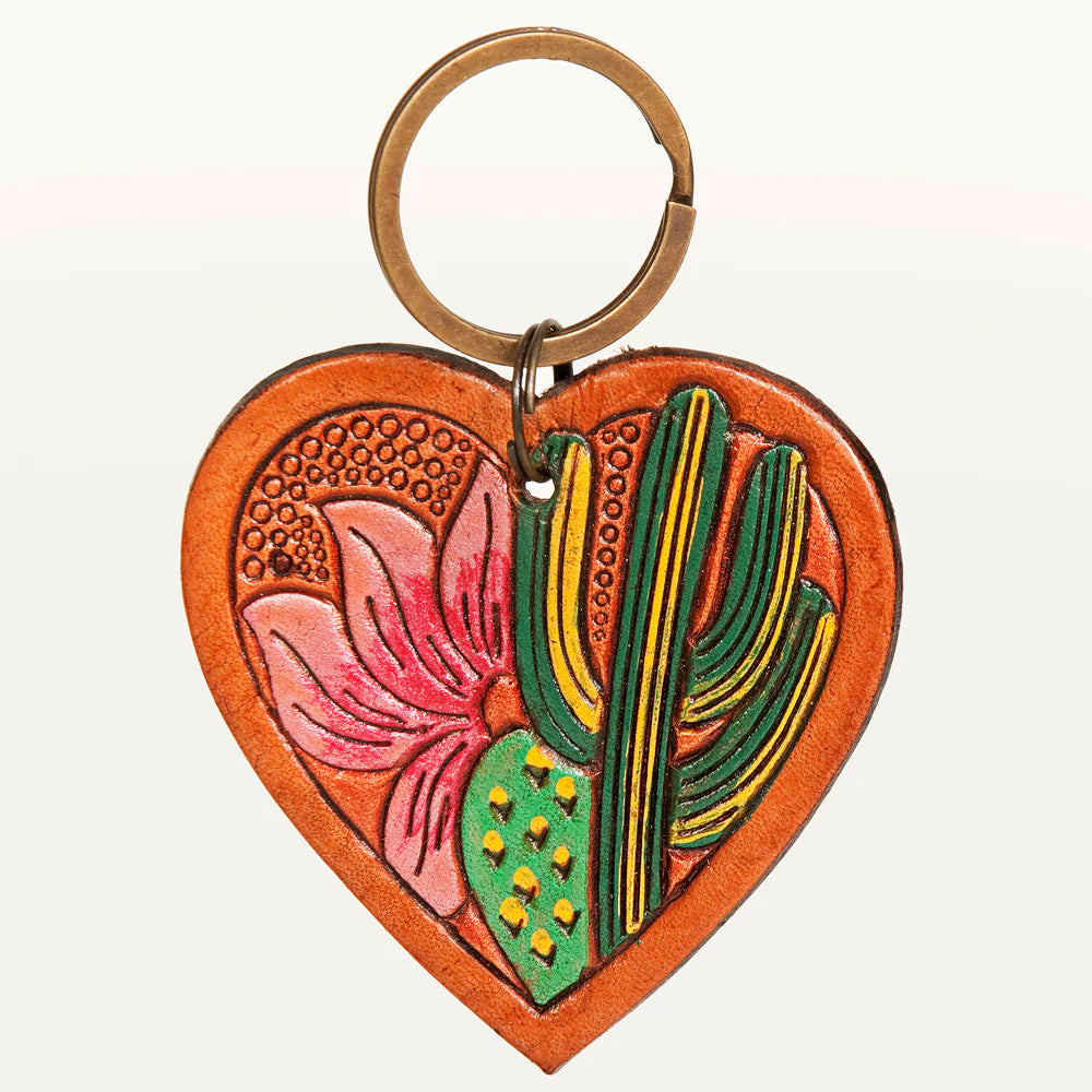 American Darling Hand Tooled Leather Keychains
