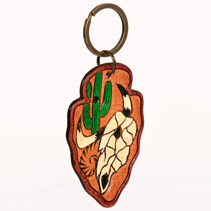 American Darling Hand Tooled Leather Keychains