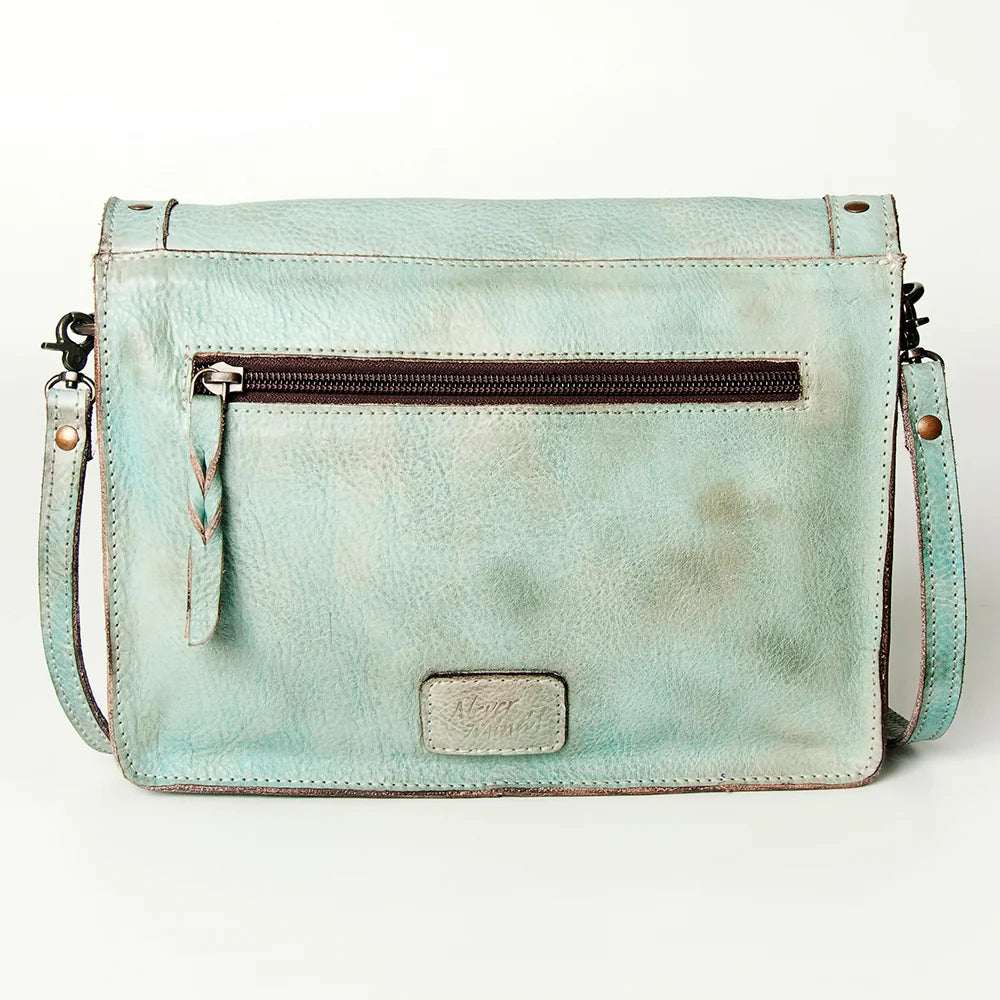 American Darling Nevermind Collection Leather Turquoise Crossbody NMBG115D