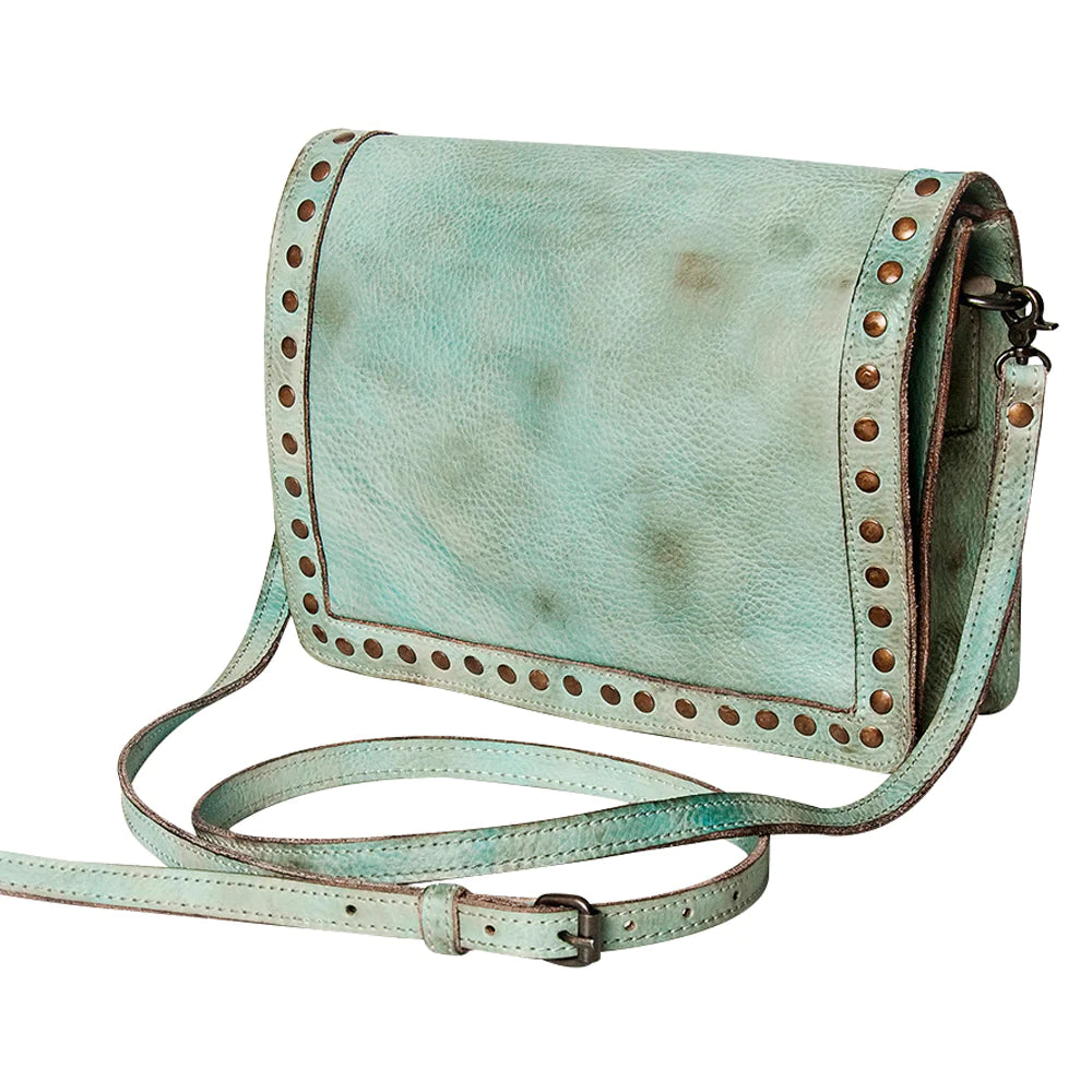 American Darling Nevermind Collection Leather Turquoise Crossbody NMBG115D