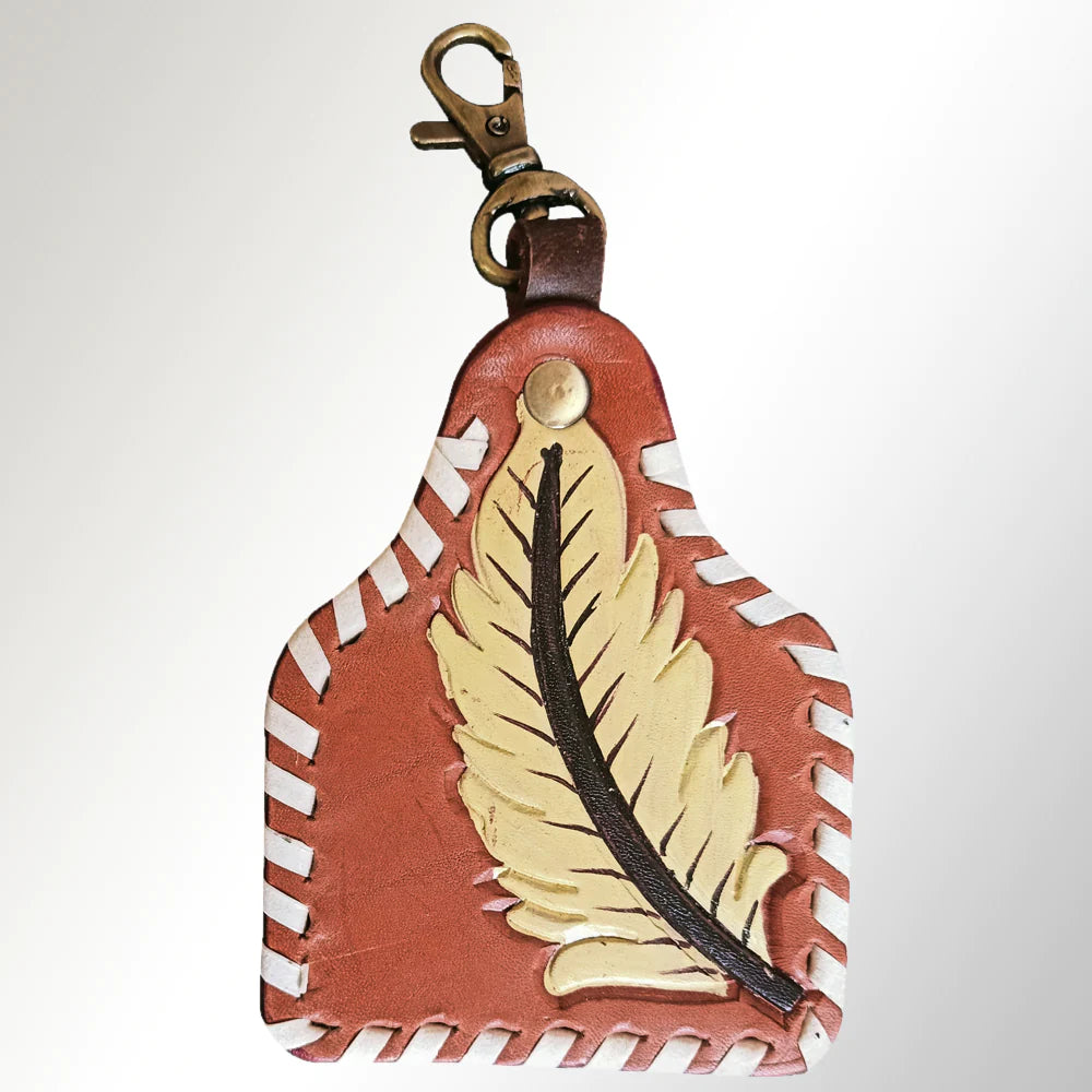 American Darling Hand Tooled Leather Keychains