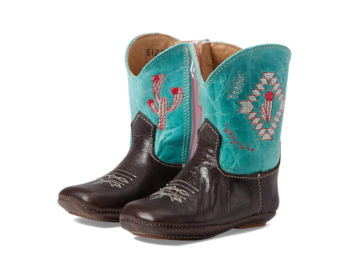 INFANT COWBABIES CACTUS AZTEC BOOTS