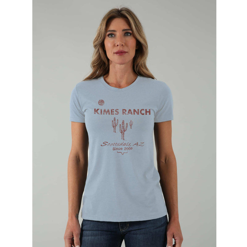 Kimes Ranch Ladies Welcome Tee - Sky Blue
