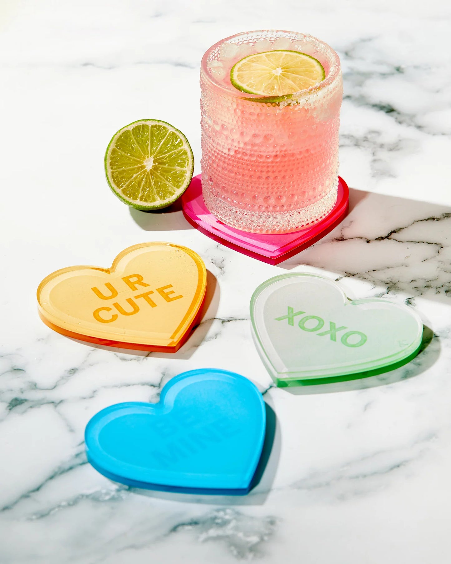 Conversation Hearts | Tart by Taylor | Set of 4 Coasters