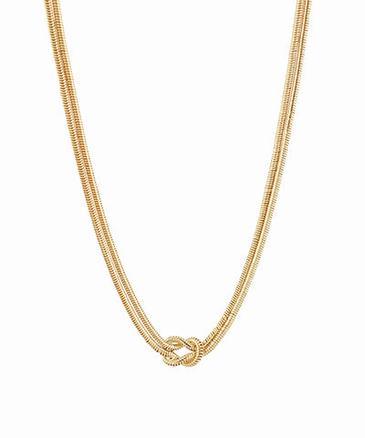 Layered Love Knot Snake Chain