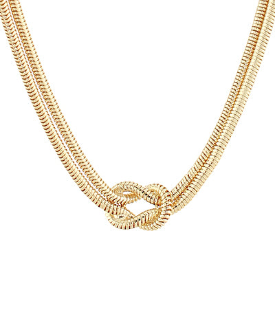 Layered Love Knot Snake Chain