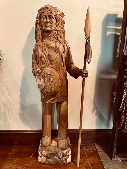 Carved Wood Native American Indian