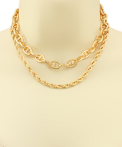2 Type Twist Chain Layer Choker