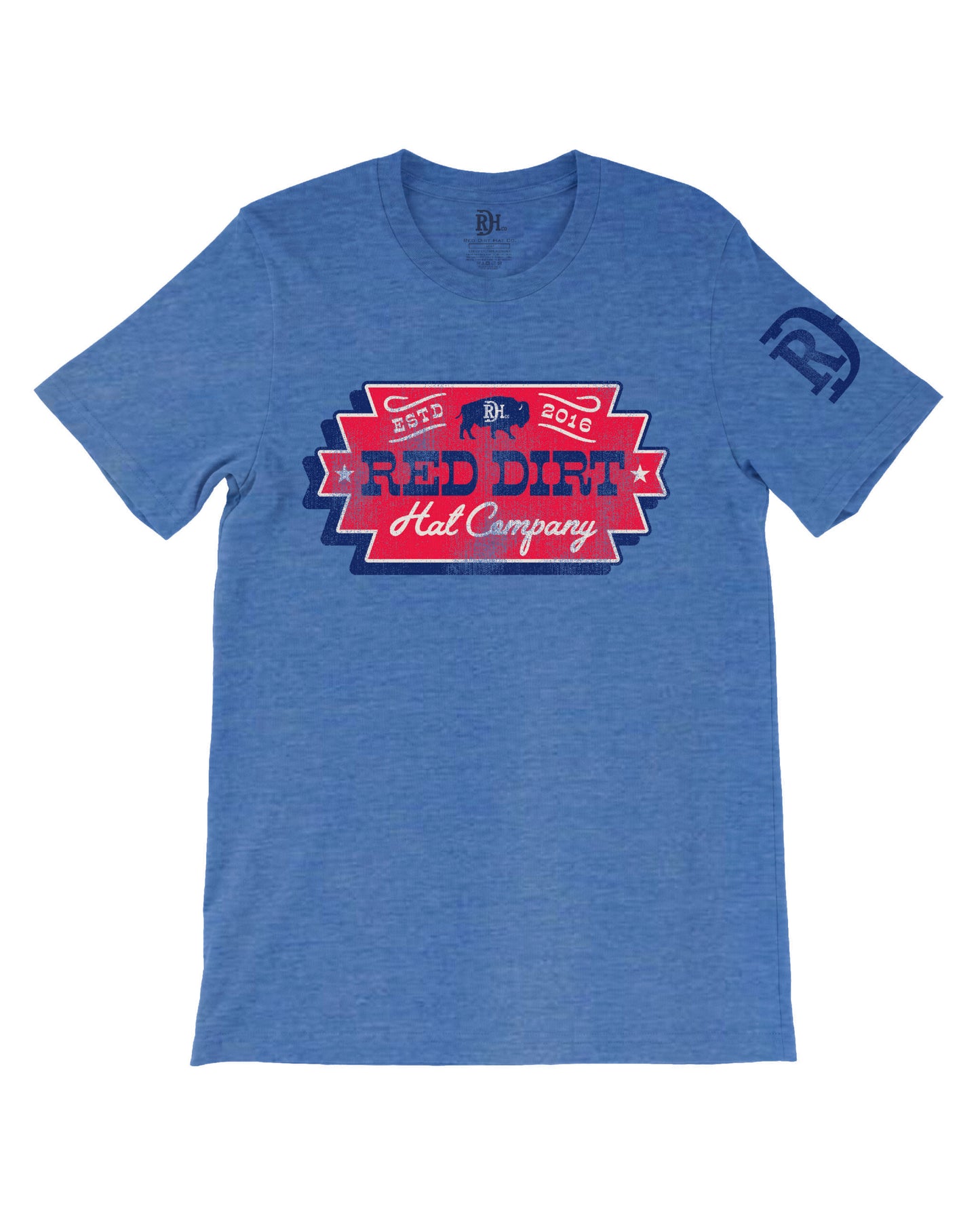 Red Dirt Hat Co. - Triple Square Short Sleeve Shirt - Royal Blue