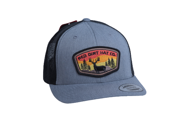 Red Dirt Hat Co. - Buck Outdoor Patch - Grey/Blk