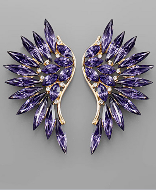 Marquise Stone Wing Earrings