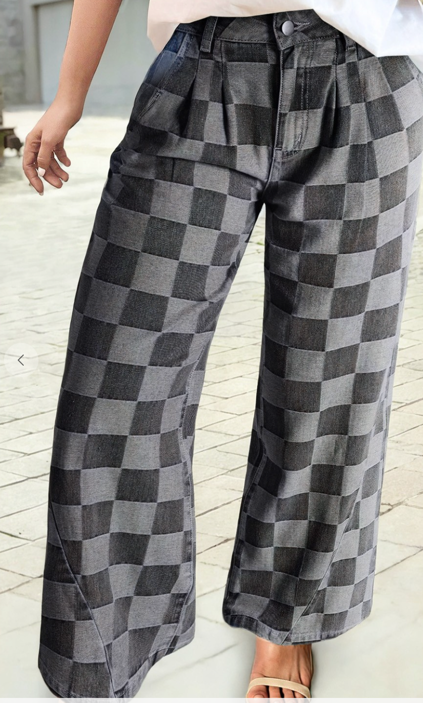Checkered Denim