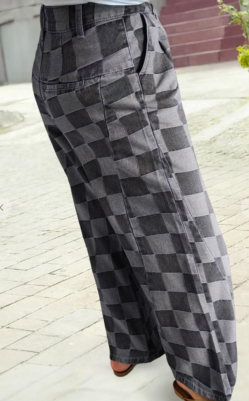 Checkered Denim