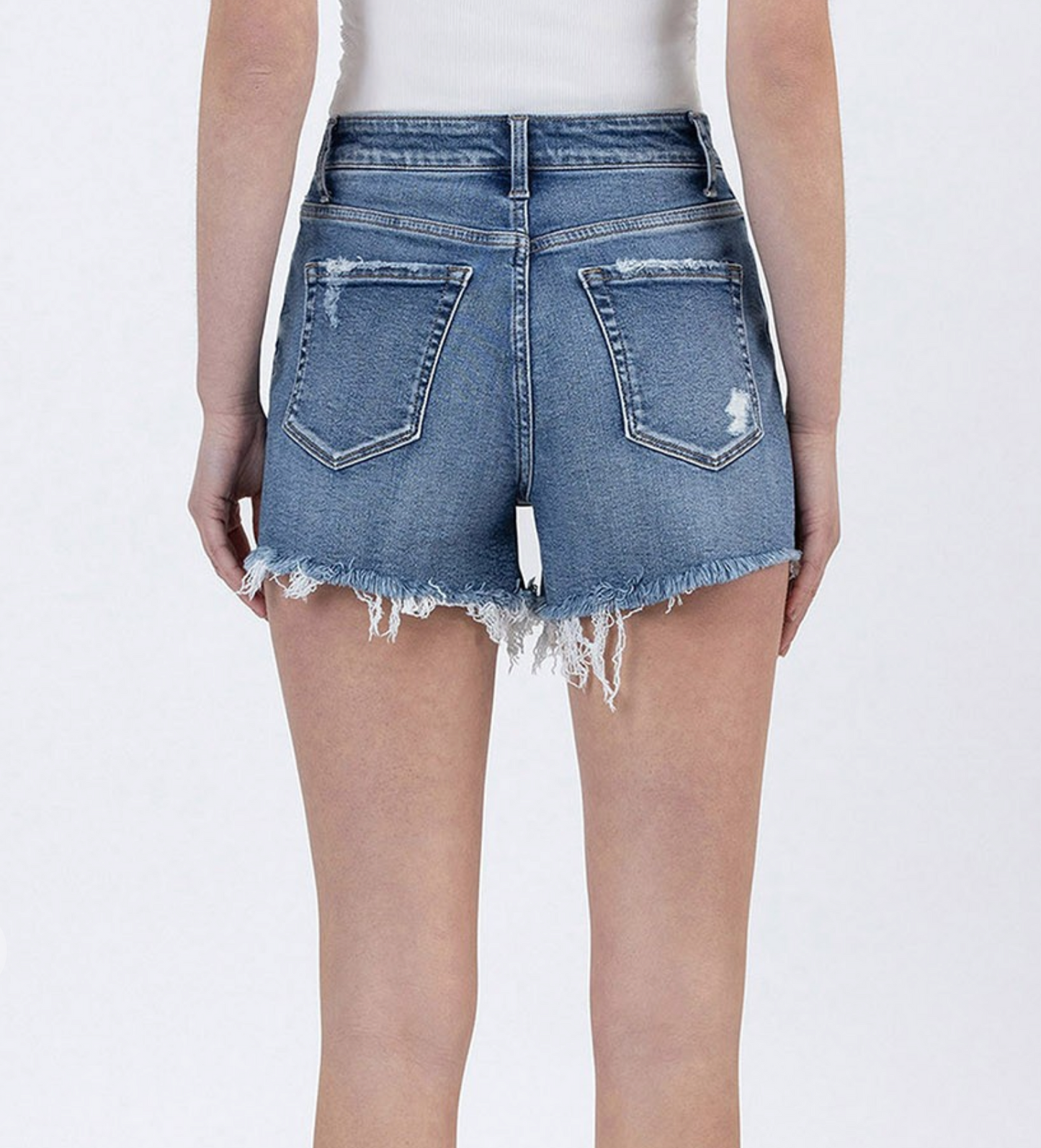 Fray Denim Short