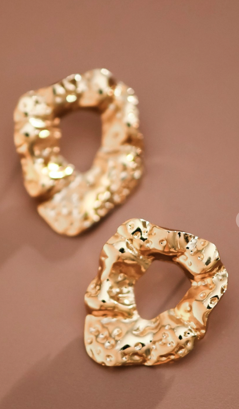 Melted Gold Earrings