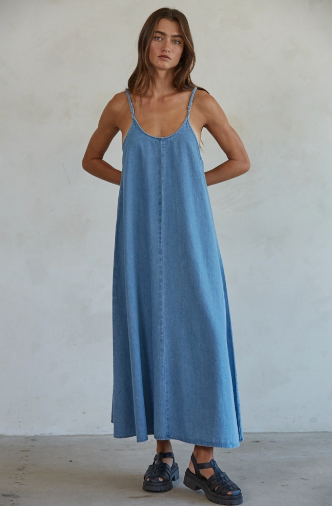 Sweet Summer Time Denim Maxi Dress