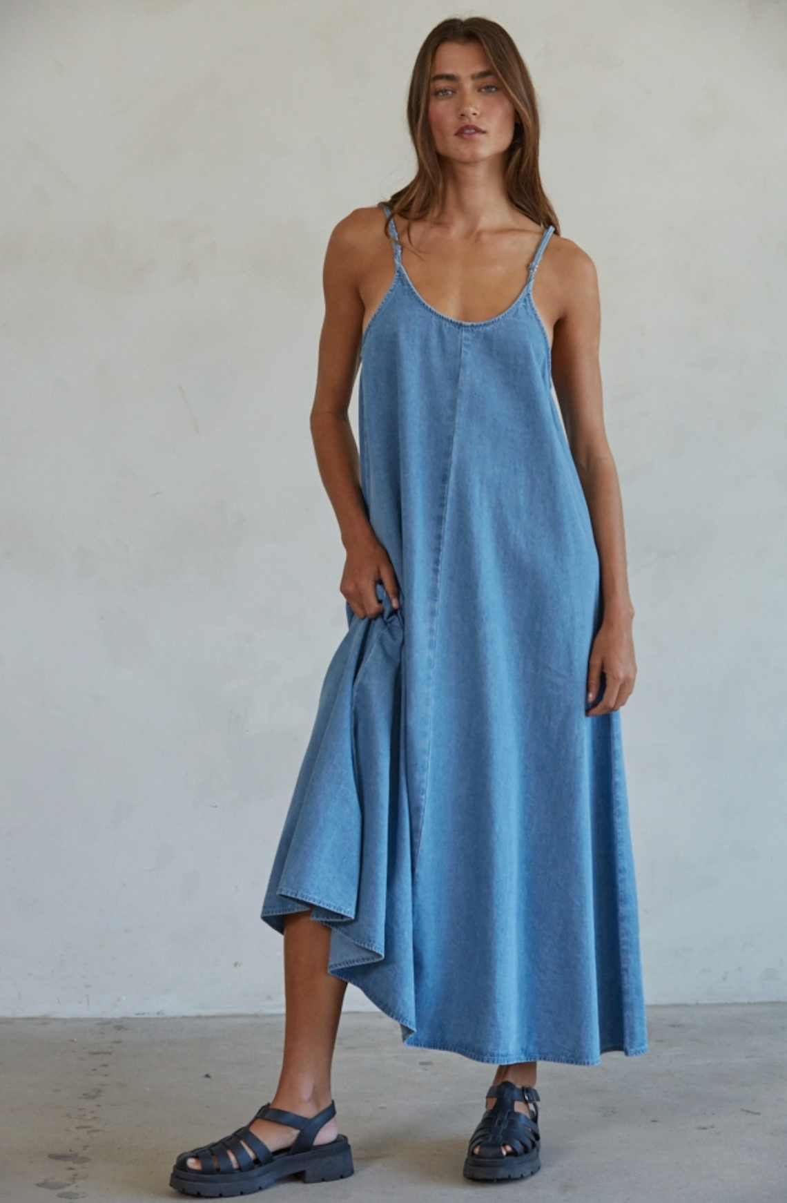 Sweet Summer Time Denim Maxi Dress
