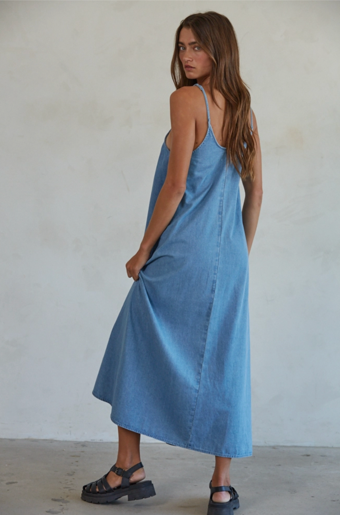 Sweet Summer Time Denim Maxi Dress
