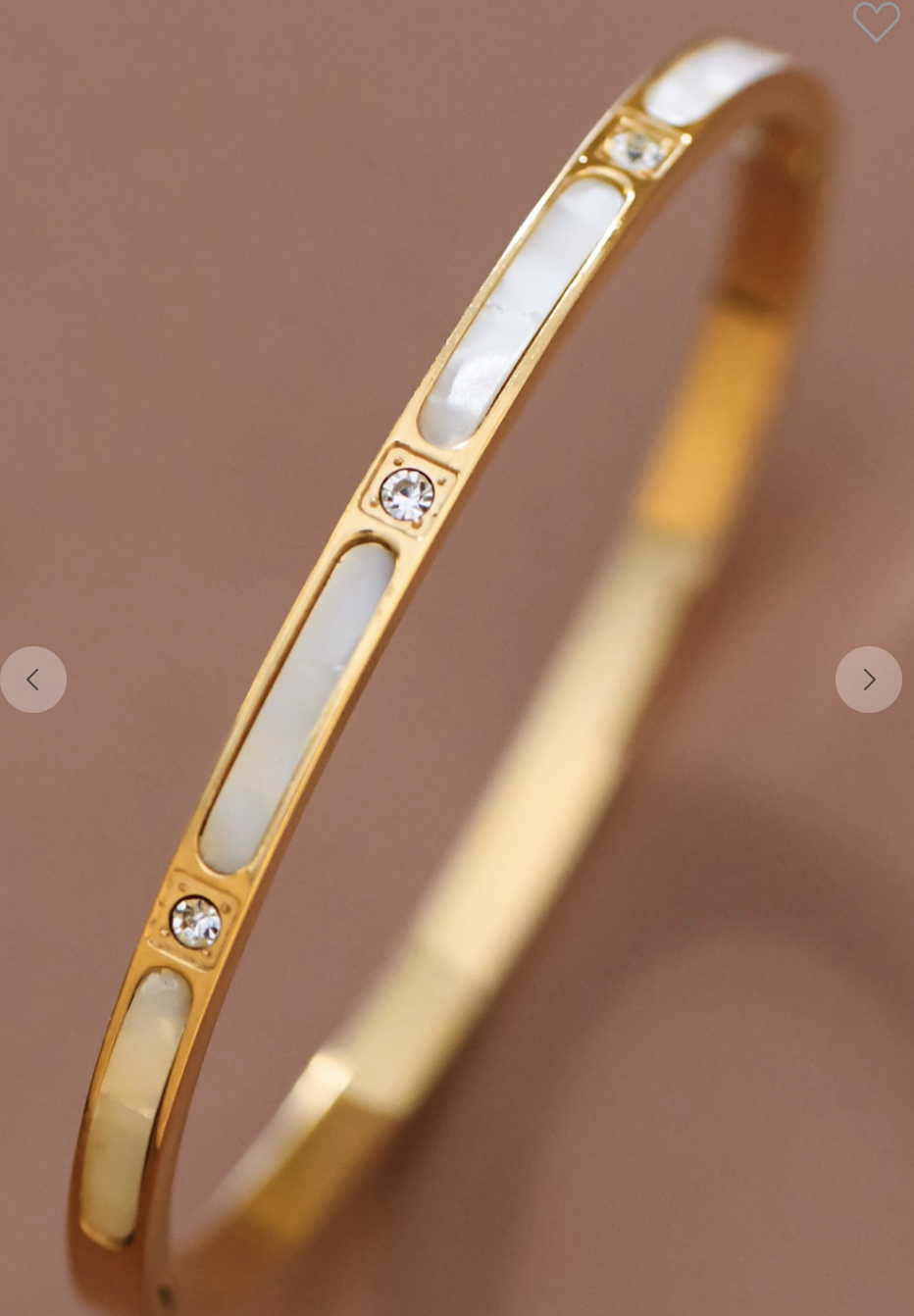 Golden Pearl Diamond Bangle