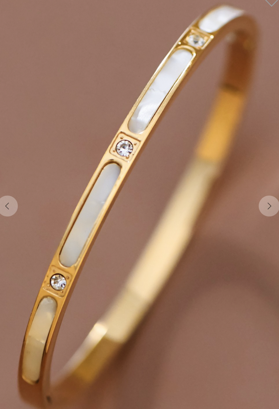 Golden Pearl Diamond Bangle