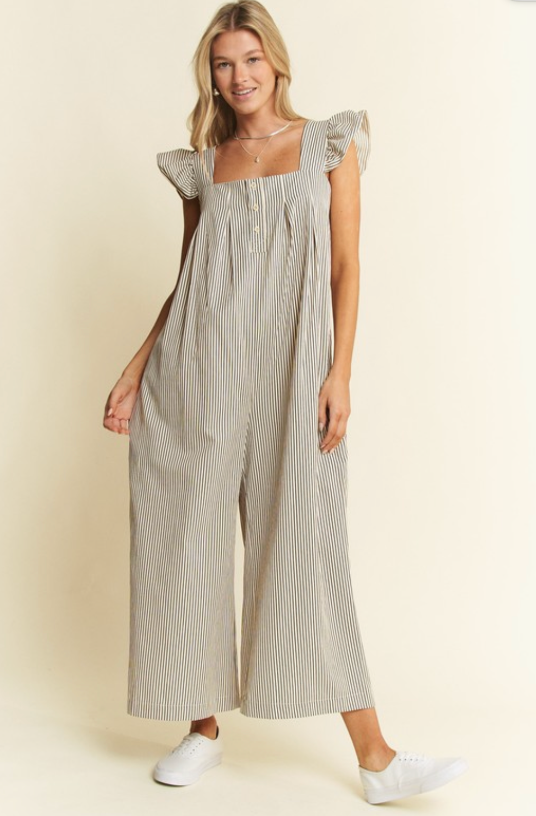 Doll Babe Stripe Sleeveless Jumpsuit