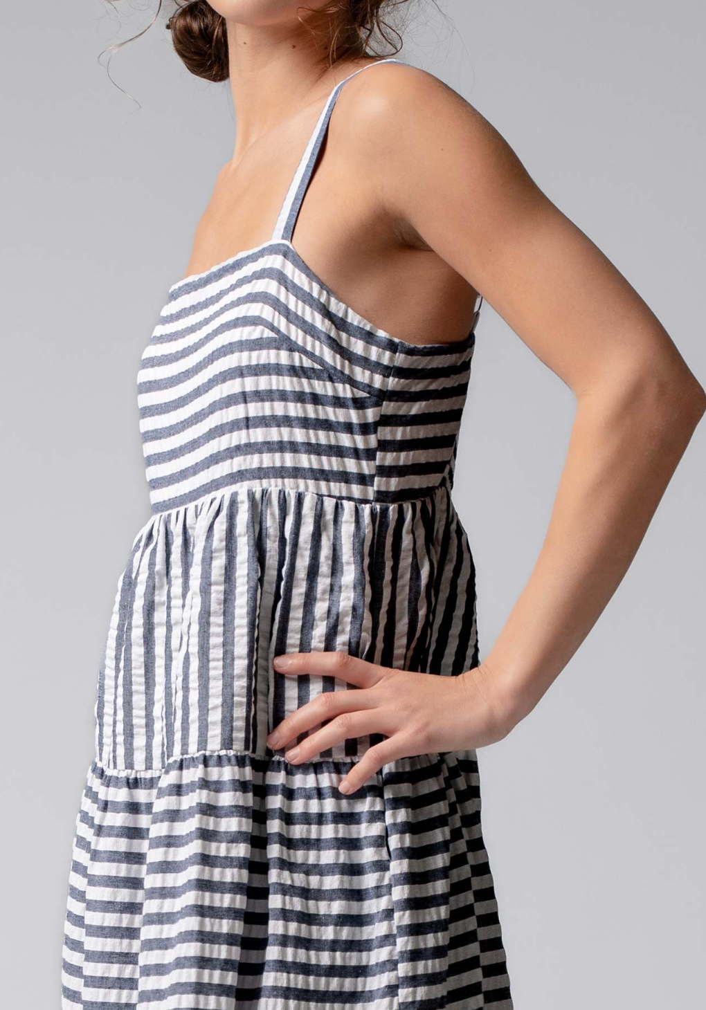 Striped Tiered Maxi Dress