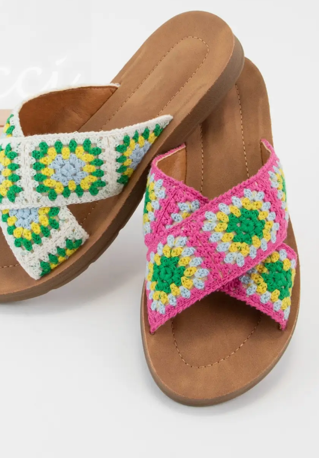 Hippy Square Crochet Patchwork Sandal