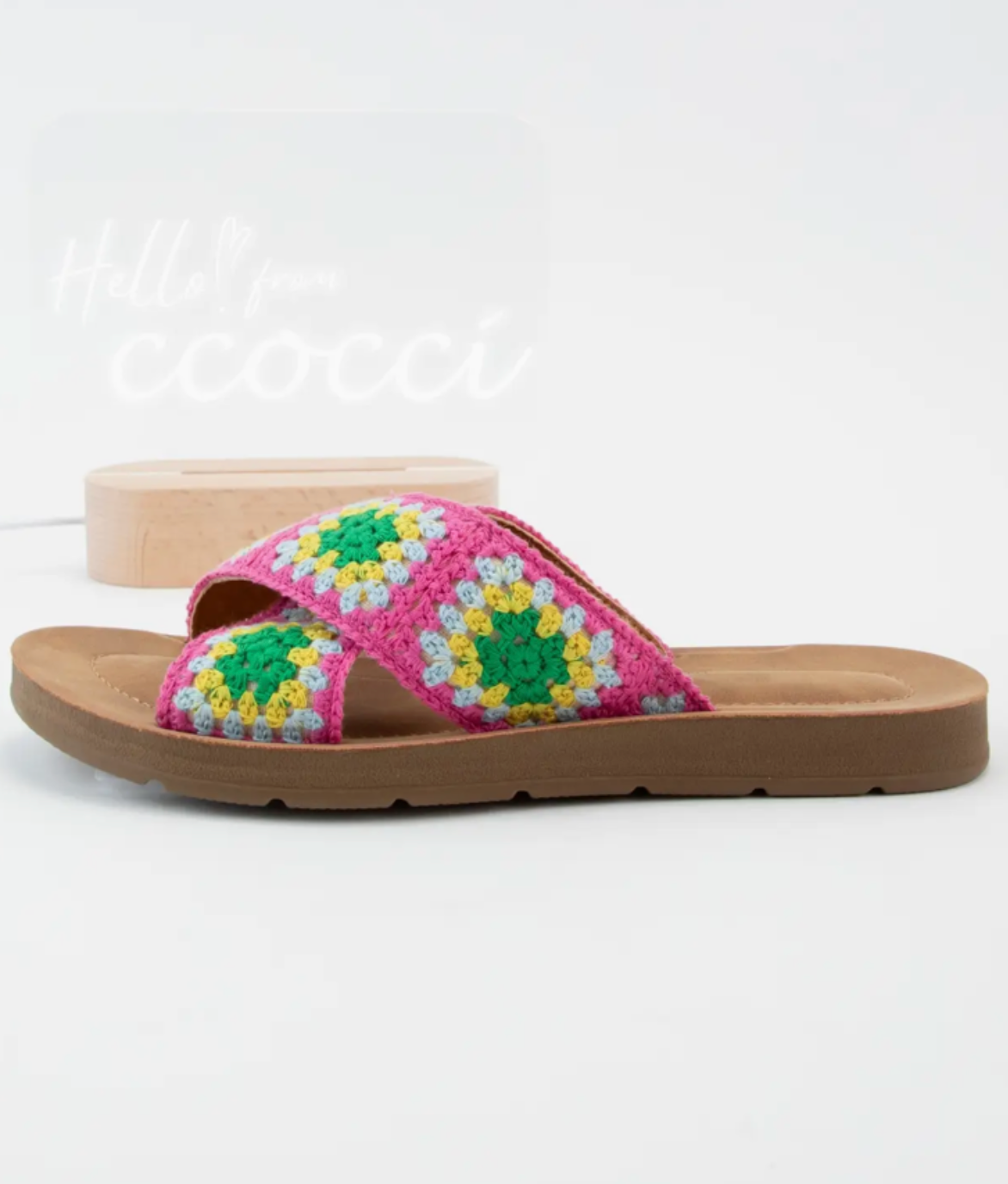 Hippy Square Crochet Patchwork Sandal