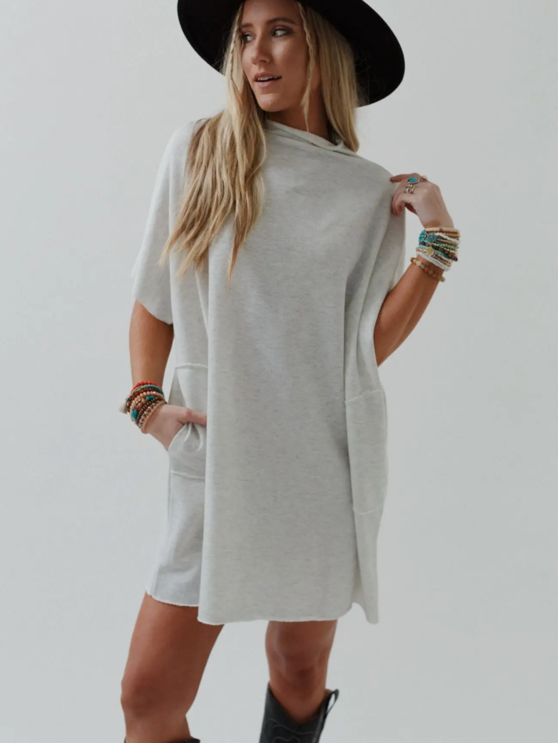 Laid Back Luxe Dress - Light Heather Gray