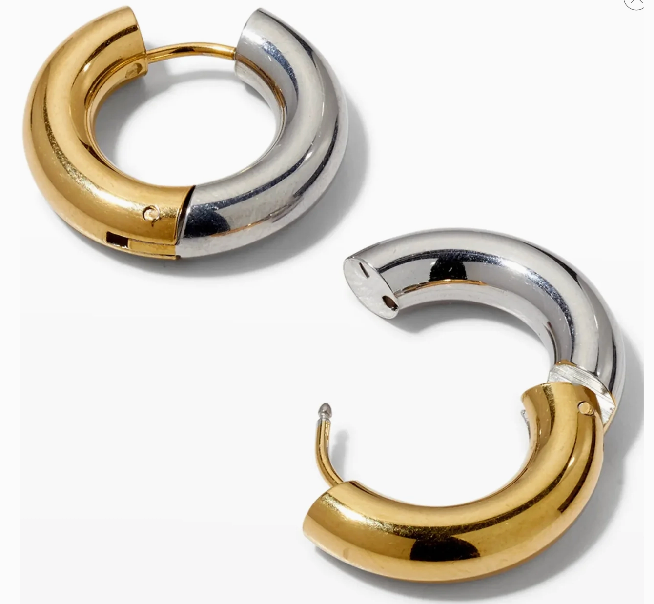 Undecided- Two Tone Earring- Hinge French Cleat Closure
