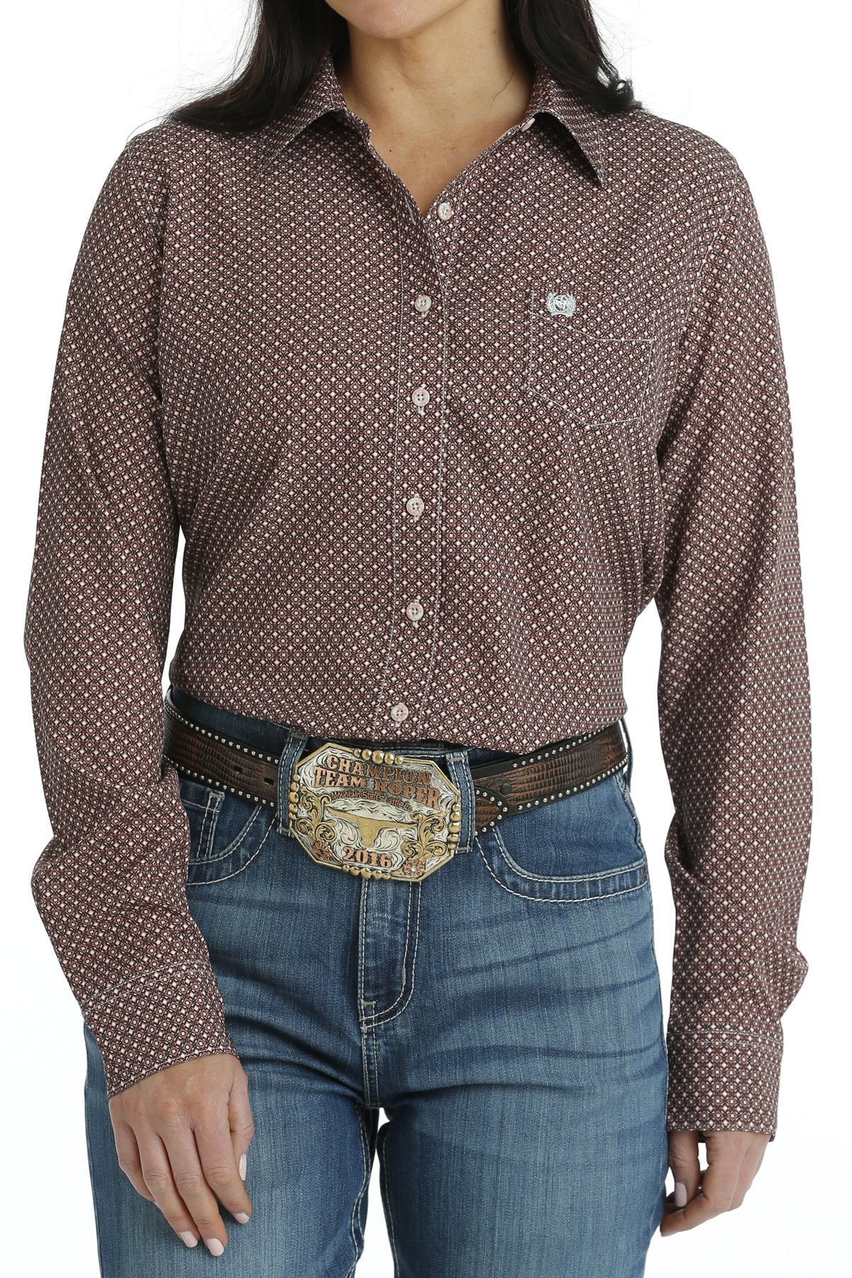 WOMEN'S ARENAFLEX BUTTON-DOWN WESTERN SHIRT
