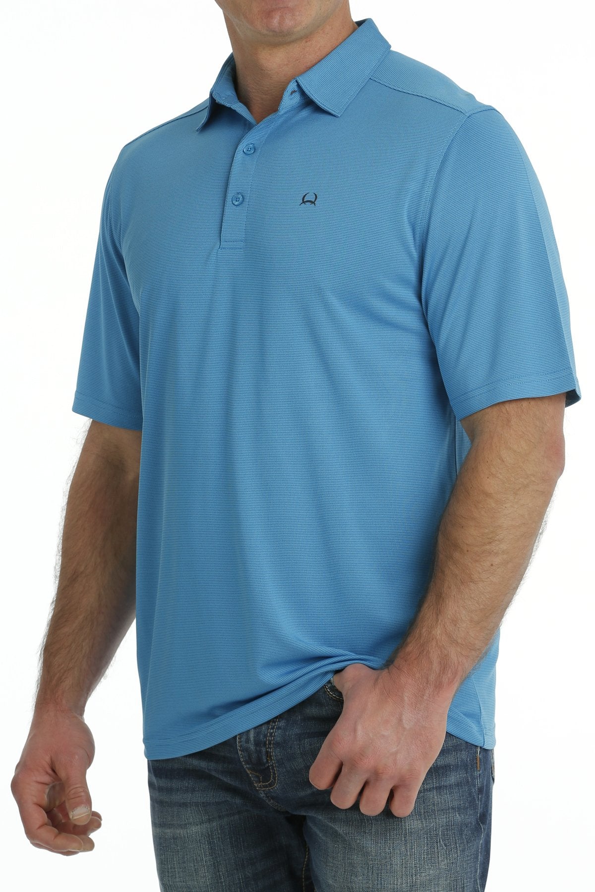 Cinch Mens ArenaFlex Polo Short Sleeve - Blue -MTK1863035