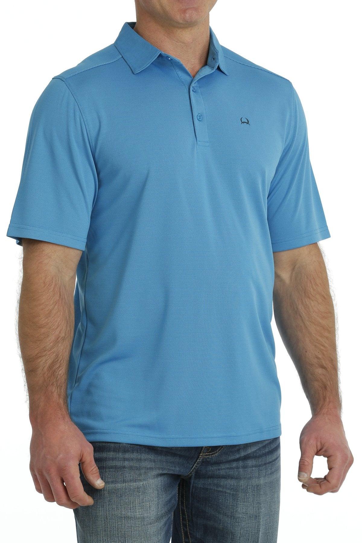Cinch Mens ArenaFlex Polo Short Sleeve - Blue -MTK1863035