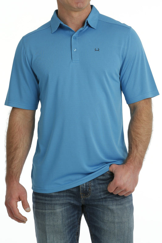 Cinch Mens ArenaFlex Polo Short Sleeve - Blue -MTK1863035