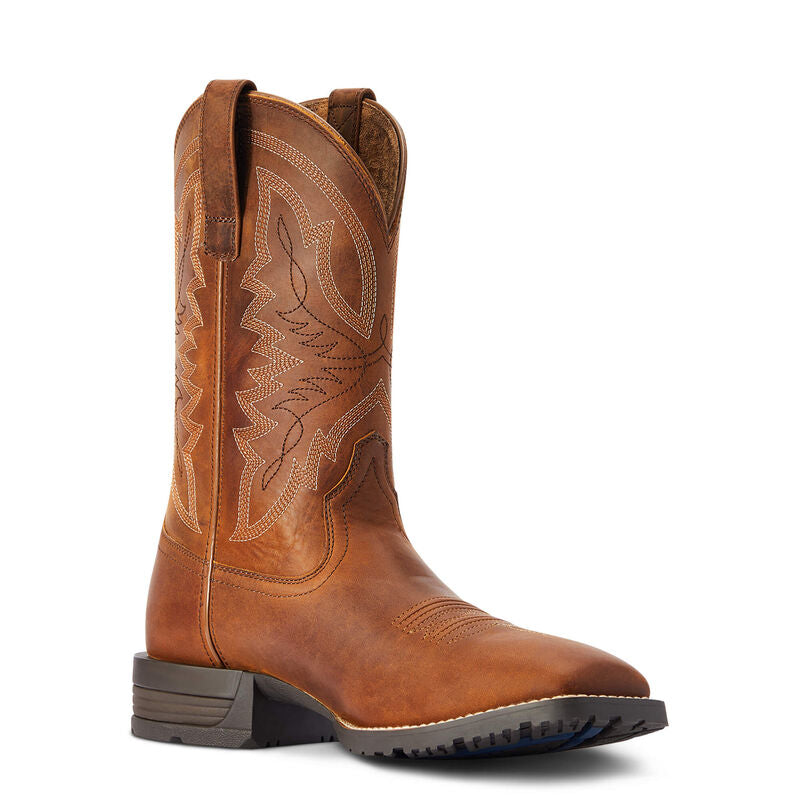 ARIAT MEN’S HYBRID RANCHWORK WESTERN BOOTS | THATCH BROWN