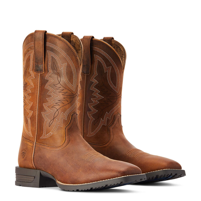 ARIAT MEN’S HYBRID RANCHWORK WESTERN BOOTS | THATCH BROWN