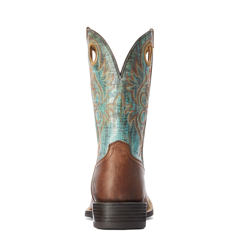 ARIAT MEN’S SPORT RODEO WESTERN BOOTS | Loco Brown/Roaring Turquoise