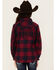 NAVY & PLAID SHIRT JACKET FRINGE