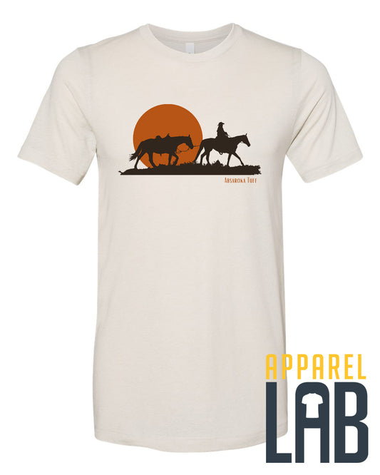 Absaroka Horseback Desert T-Shirt - Cream