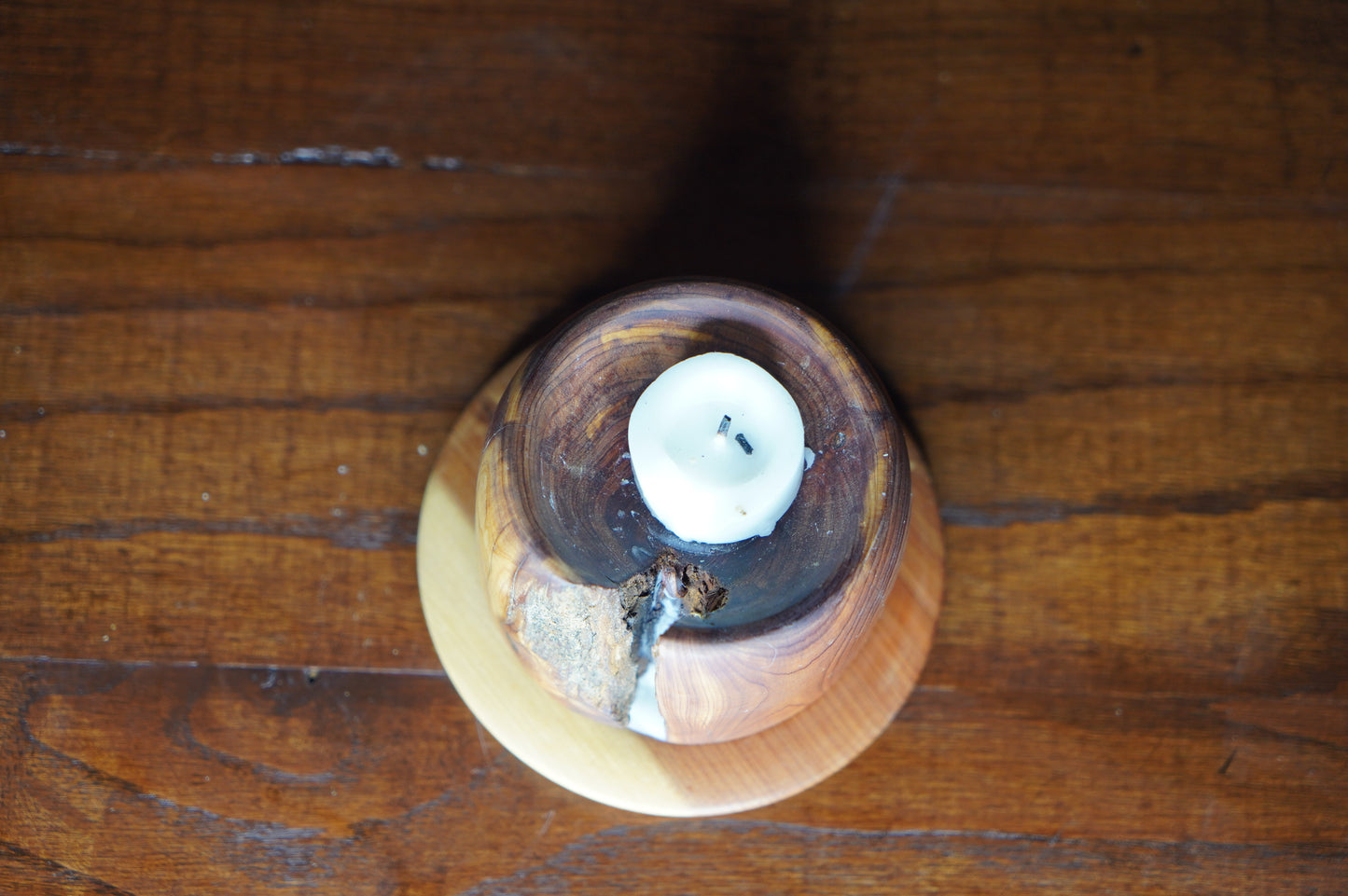 Medium Cedar Candle Holder