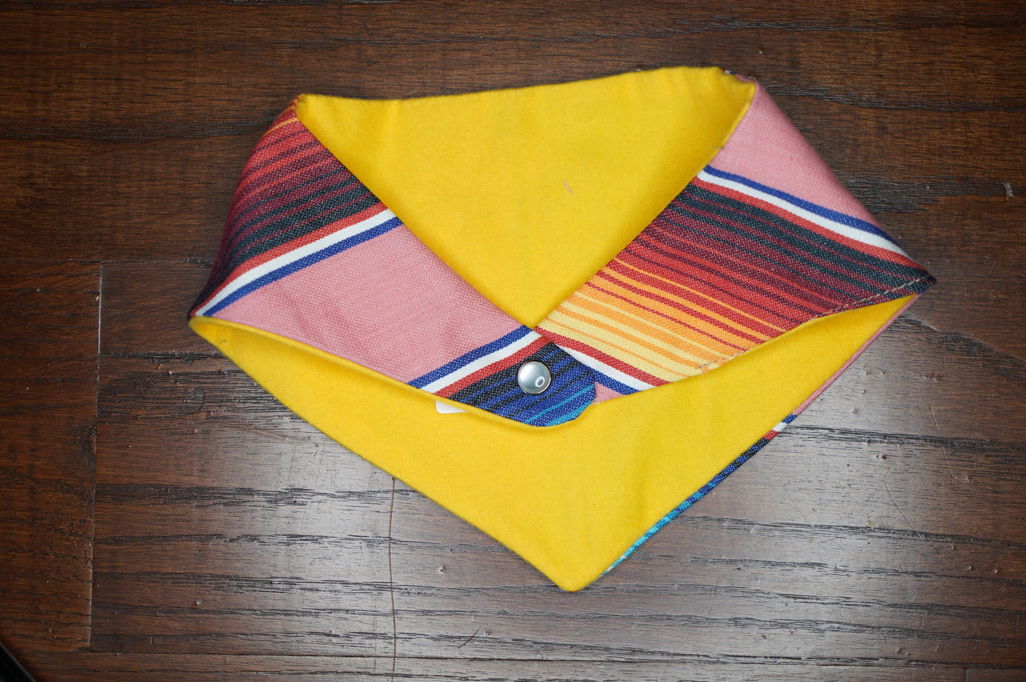 CORAL SERAPE BANDANA BIB