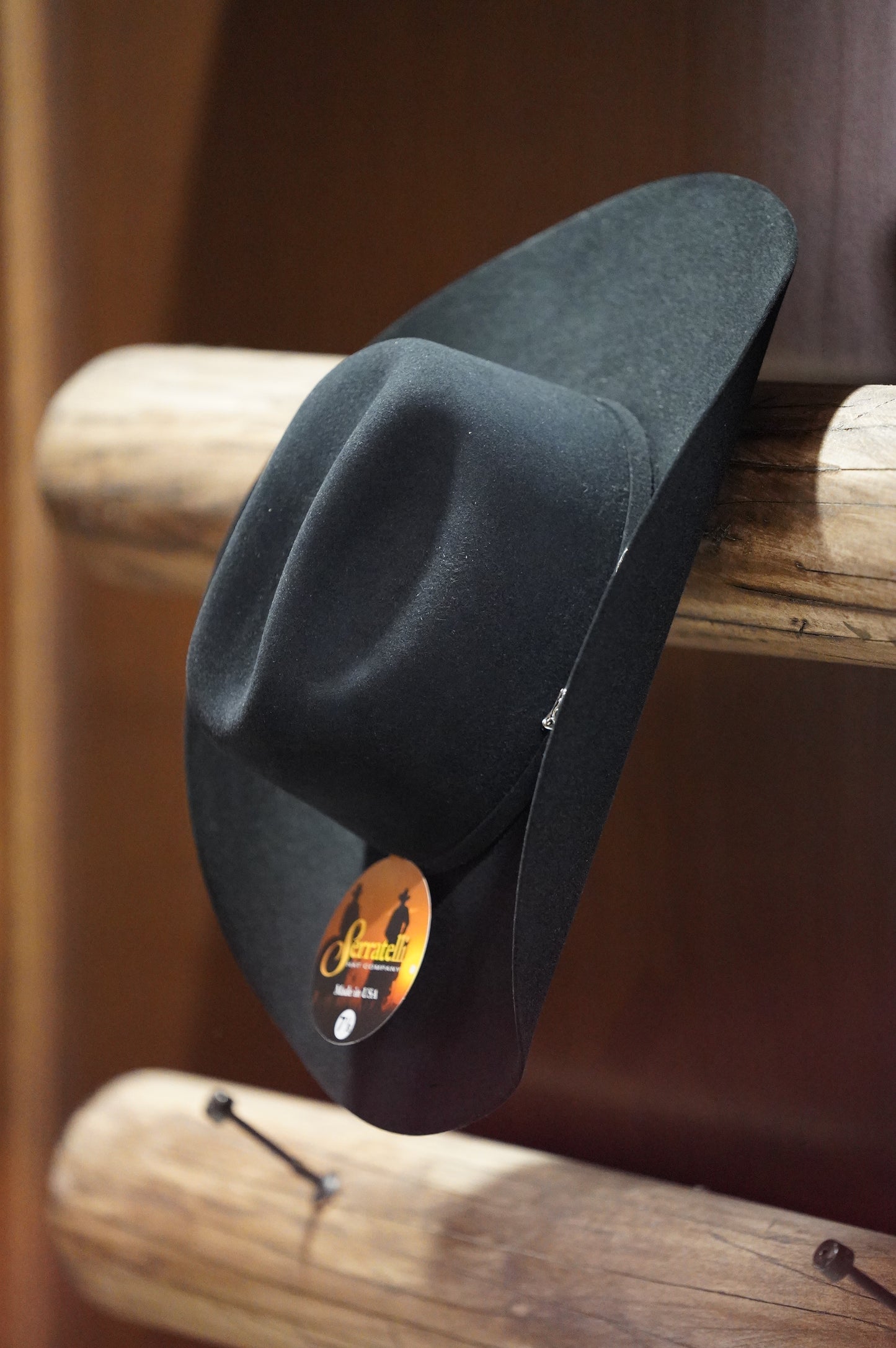 SERRATELLI 6X BLACK FELT HAT