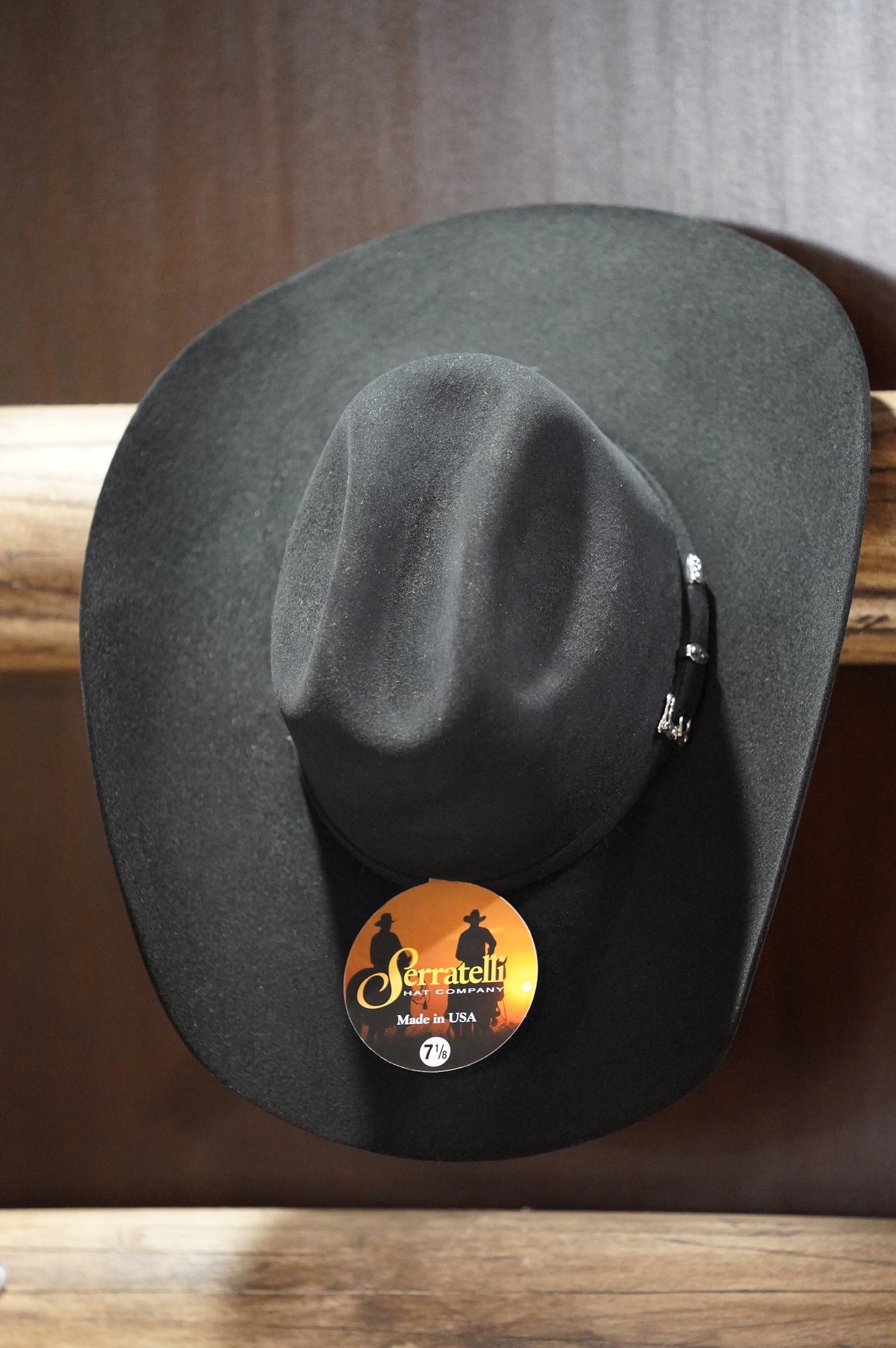 SERRATELLI 6X BLACK FELT HAT