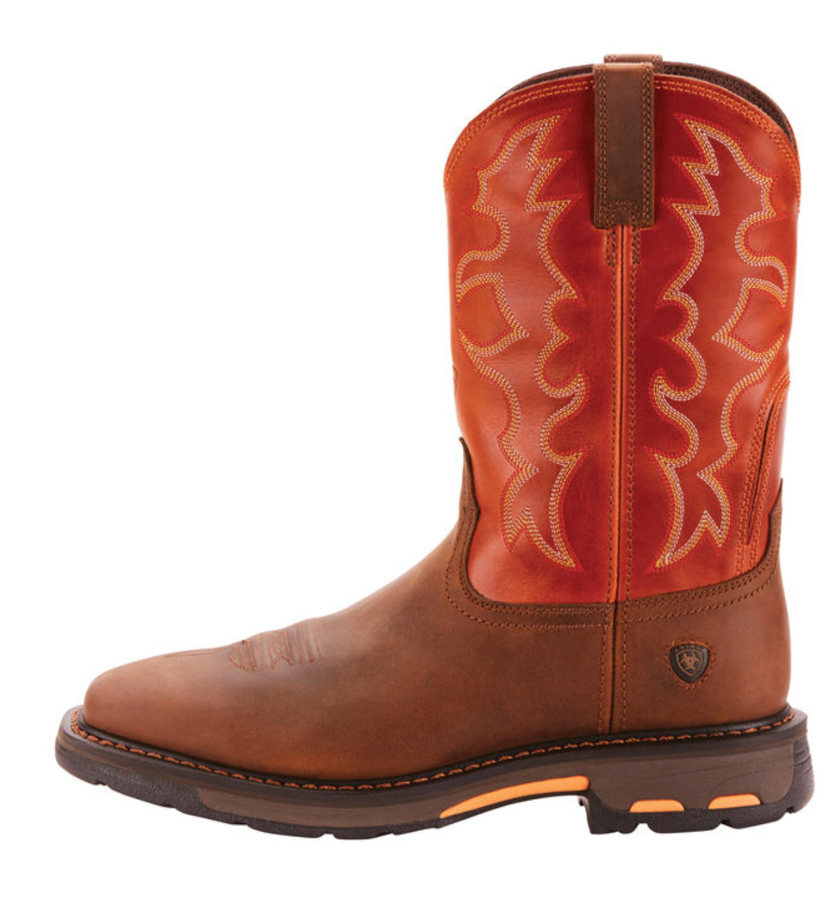 Mens WorkHog Wide Square Toe Work Boot Dark Earth