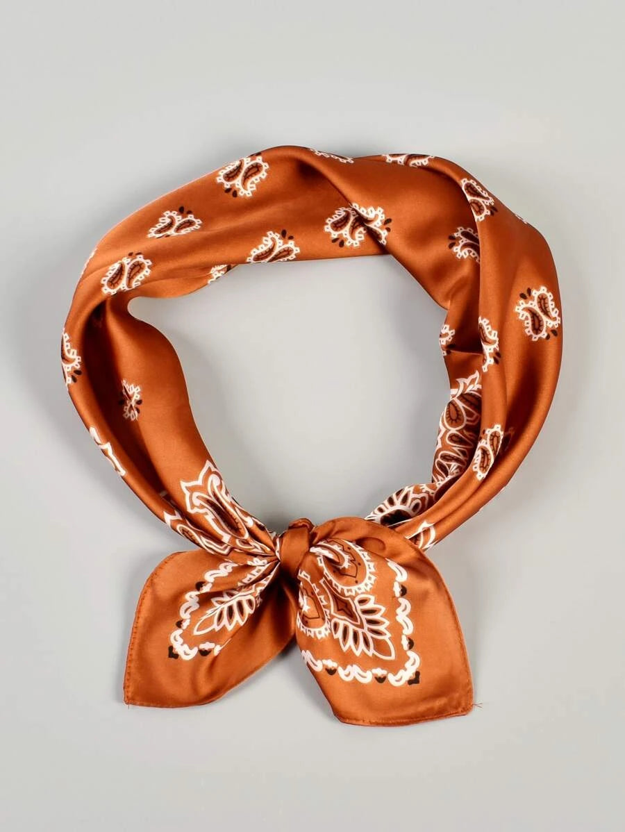 COFFEE BROWN PAISLEY WILD RAG
